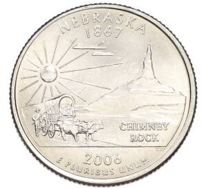 1/4 доллара (25 центов) 2006 года P США «Штаты и территории — Небраска» — Фото №1