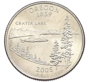 1/4 доллара (25 центов) 2005 года P США «Штаты и территории — Орегон» — Фото №1