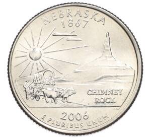 1/4 доллара (25 центов) 2006 года D США «Штаты и территории — Небраска» — Фото №1