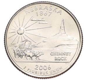 1/4 доллара (25 центов) 2006 года D США «Штаты и территории — Небраска»