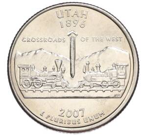 1/4 доллара (25 центов) 2007 года P США «Штаты и территории — Юта»