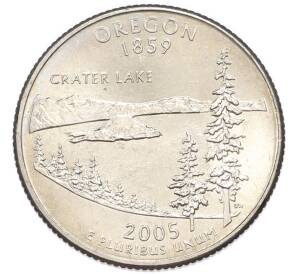 1/4 доллара (25 центов) 2005 года P США «Штаты и территории — Орегон»