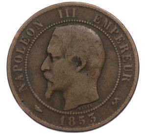 10 сантимов 1853 года B Франция