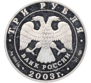 3 рубля 2003 года СПМД «Знаки зодиака — Дева» — Фото №2