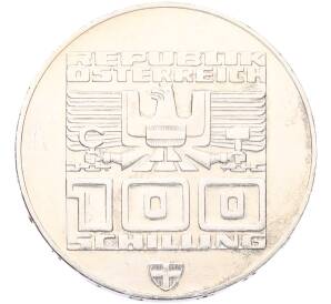 100 шиллингов 1975 года Австрия «XII зимние Олимпийские Игры 1976 в Инсбруке — Лыжник»
