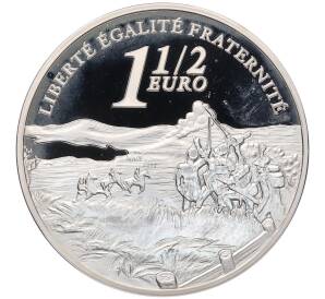 1 1/2 евро 2005 года Франция «200 лет битве при Аустерлице»