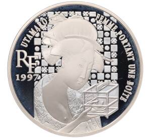 10 франков 1997 года Франция «Сокровища европейских музеев — Китагава Утамаро»