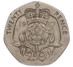 20 пенсов 1987 года Великобритания — Фото №1