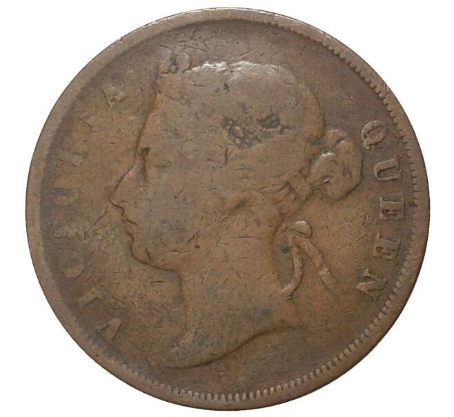 Монета 1 цент 1885 года Стрейтс Сетлментс (Артикул M2-37290)
