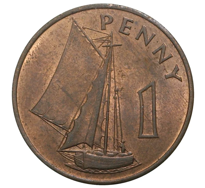 Монета 1 пенни 1966 года Гамбия (Артикул M2-37307)