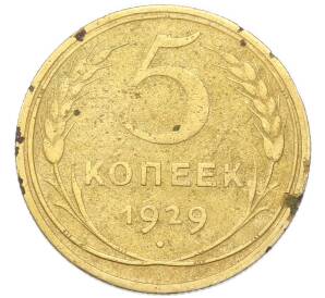 5 копеек 1929 года — Фото №1