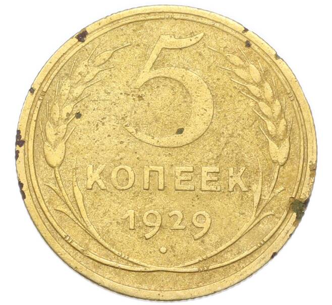 Монета 5 копеек 1929 года (Артикул: K12-93928) — Фото №1