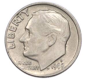 1 дайм (10 центов) 1969 года D США — Фото №1