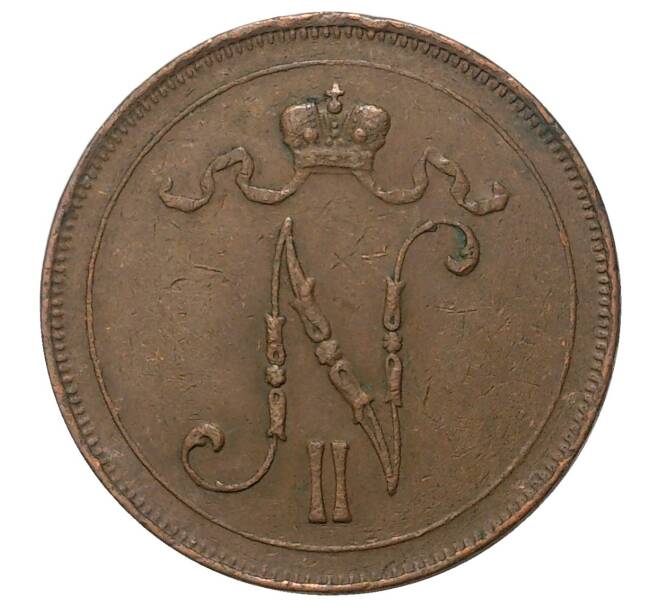 Монета 10 пенни 1915 года Русская Финляндия (Артикул M1-33825)