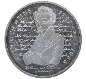 10 марок 1997 года D Германия «200 лет со дня рождения Генриха Гейне» — Фото №1