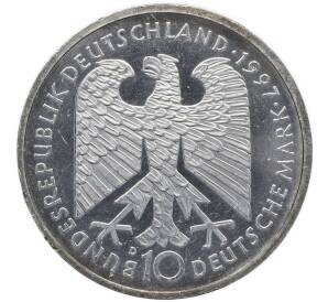 10 марок 1997 года D Германия «200 лет со дня рождения Генриха Гейне» — Фото №2