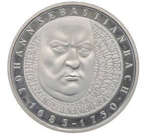 10 марок 2000 года J Германия «250 лет со дня смерти Иоганна Себастьяна Баха» — Фото №1