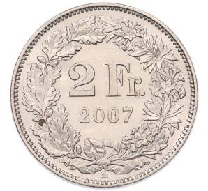 2 франка 2007 года Швейцария — Фото №1