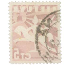 Почтовая марка 5 центов 1940 года Литва «Герб Витис» — Фото №2