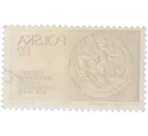 Почтовая марка 1.50 злотых 1975 года Польша «Силезские Пиасты — Коронная печать князя Болеслава Третьего Легницкого» — Фото №2