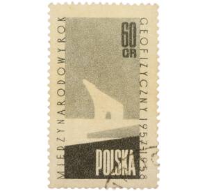 Почтовая марка 60 грошей 1957 года Польша «Международный геофизический год 1957—1958 — Полярная станция Антони Болеслав Добровольский в Антарктиде» — Фото №1