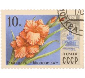 Почтовая марка 4 копейки 1978 года «Цветы — Гладиолус «Москвичка»» — Фото №1