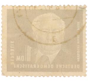 Почтовая марка 1 дойчмарка 1950 года Восточная Германия (ГДР) «Президент Вильгельм Пик» — Фото №2