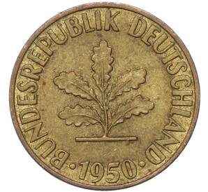 10 пфеннигов 1950 года F Западная Германия (ФРГ) — Фото №1