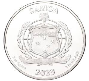 2 доллара 2023 года Самоа «Форсаж — Четверть мили за раз» — Фото №2