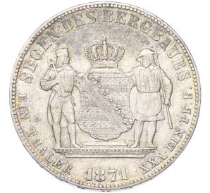 1 союзный талер 1871 года Саксония — Фото №1