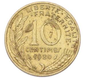 10 сантимов 1980 года Франция — Фото №1