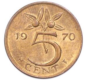 5 евроцентов 1970 года Нидерланды — Фото №1