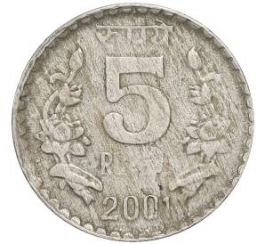 5 рупий 2001 года Индия — Фото №1