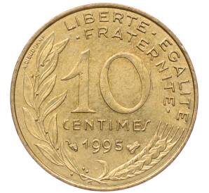 10 сантимов 1995 года Франция — Фото №1