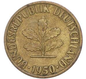 5 пфеннигов 1950 года F Западаная Германия (ФРГ) — Фото №1