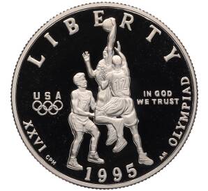 1/2 доллара (50 центов) 1995 года S США «XXVI летние Олимпийские Игры в Атланте 1996 — Баскетбол» (Proof) — Фото №1