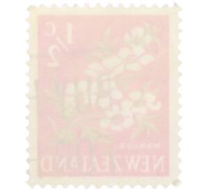 Почтовая марка 1/2 цента 1967 года Новая Зеландия «Цветы — Тонкосемянник метловидный» — Фото №2