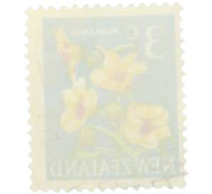 Почтовая марка 3 цента 1967 года Новая Зеландия «Цветы — Гибискус триоpattern» — Фото №2