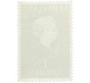 Почтовая марка 1 гульден 1969 года Нидерланды «Королева Юлиана» — Фото №2