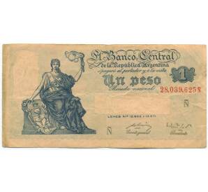 1 песо 1949 года Аргентина — Фото №1