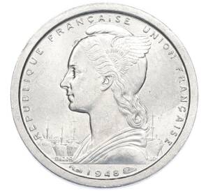 1 франк 1948 года Сен-Пьер и Микелон — Фото №2