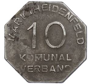 10 пфеннигов 1918 года Германия — город Марктхайденфельд (Нотгельд) — Фото №2