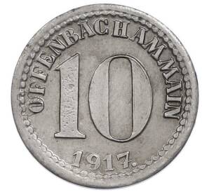 10 пфеннигов 1917 года Германия — город Оффенбах-на-Майне (Нотгельд) — Фото №2