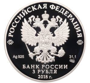 3 рубля 2018 года СПМД «Чемпионат мира по футболу 2018 в России — Калининград» — Фото №2
