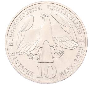 10 марок 2000 года F Германия «250 лет со дня смерти Иоганна Себастьяна Баха» — Фото №2