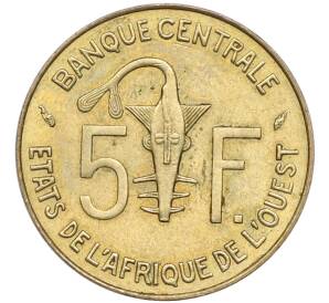 5 франков 1977 года Западно-Африканский валютный союз — Фото №2