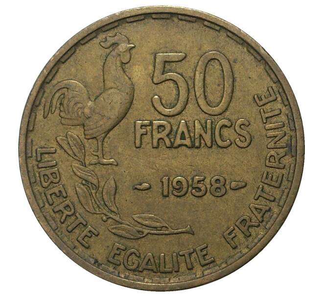 Монета 50 франков 1958 года Франция (Артикул M2-37524)