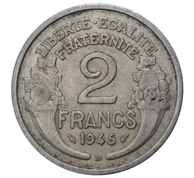 Монета 2 франка 1945 года В Франция (Артикул M2-37582)