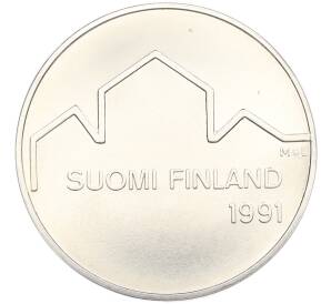 100 марок 1991 года Финляндия «Чемпионат мира по хоккею» — Фото №1