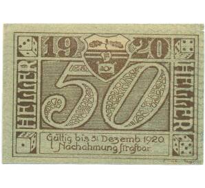 50 геллеров 1920 года Австрия — община Франкенбург (Нотгельд) — Фото №2
